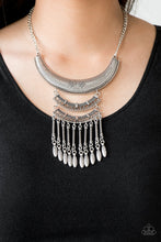 Load image into Gallery viewer, Paparazzi "Eastern Empress" Silver Necklace &amp; Earring Set Paparazzi Jewelry

