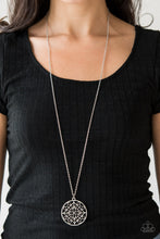 Load image into Gallery viewer, Paparazzi VINTAGE VAULT "Mandala Melody" Silver Necklace &amp; Earring Set Paparazzi Jewelry
