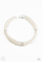 Load image into Gallery viewer, Paparazzi "Put On Your Party Dress" White Necklace &amp; Earring Set Paparazzi Jewelry
