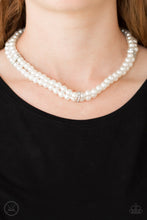 Load image into Gallery viewer, Paparazzi "Put On Your Party Dress" White Necklace &amp; Earring Set Paparazzi Jewelry
