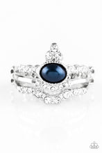 Load image into Gallery viewer, Paparazzi VINTAGE VAULT "Timeless Tiaras" Blue Ring Paparazzi Jewelry
