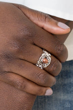 Load image into Gallery viewer, Paparazzi VINTAGE VAULT "Mod Modest" Brown Ring Paparazzi Jewelry

