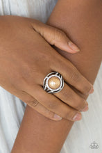 Load image into Gallery viewer, Paparazzi VINTAGE VAULT "Pampered in Pearls" Brown Ring Paparazzi Jewelry
