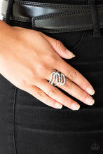 Load image into Gallery viewer, Paparazzi VINTAGE VAULT "Make Waves" White Ring Paparazzi Jewelry
