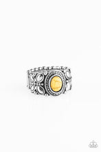 Load image into Gallery viewer, Paparazzi VINTAGE VAULT "Butterfly Belle" Yellow Ring Paparazzi Jewelry
