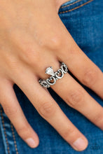 Load image into Gallery viewer, Paparazzi VINTAGE VAULT "Twinkling Tiaras" White Ring Paparazzi Jewelry
