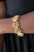Load image into Gallery viewer, Paparazzi Beat Around The ROSEBUSH - Gold Bracelet
