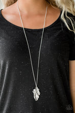Load image into Gallery viewer, Paparazzi VINTAGE VAULT "Fiercely Fall" Silver Necklace &amp; Earring Set Paparazzi Jewelry
