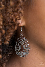 Load image into Gallery viewer, Paparazzi Wisteria Histeria - Black Earrings
