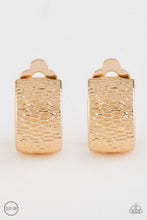 Load image into Gallery viewer, Paparazzi "Cirque Du Couture" Gold Clip On Earrings Paparazzi Jewelry
