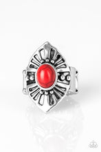 Load image into Gallery viewer, Paparazzi VINTAGE VAULT "HOMESTEAD For The Weekend" Red Ring Paparazzi Jewelry
