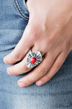 Load image into Gallery viewer, Paparazzi VINTAGE VAULT "HOMESTEAD For The Weekend" Red Ring Paparazzi Jewelry
