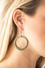 Load image into Gallery viewer, Paparazzi VINTAGE VAULT "Mayan Mantra" Brass Earrings Paparazzi Jewelry
