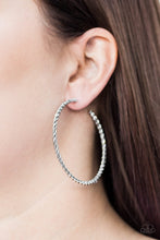 Load image into Gallery viewer, Paparazzi "Keep It Chic" Silver Hoop Earrings Paparazzi Jewelry
