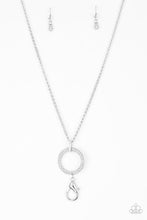 Load image into Gallery viewer, Paparazzi "Straight To The Top" White Lanyard Necklace &amp; Earring Set Paparazzi Jewelry
