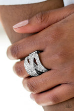 Load image into Gallery viewer, Paparazzi VINTAGE VAULT "Life In The Glitter Lane" White Ring Paparazzi Jewelry
