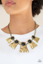 Load image into Gallery viewer, Paparazzi Cougar - Brass Necklace
