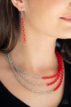 Load image into Gallery viewer, Paparazzi Turn Up The Volume - Red Necklace
