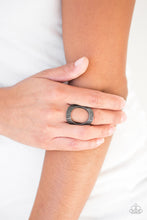 Load image into Gallery viewer, Paparazzi VINTAGE VAULT "Tour de Contour" Black Ring Paparazzi Jewelry
