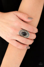 Load image into Gallery viewer, Paparazzi "Royal Roamer" Black Ring Paparazzi Jewelry
