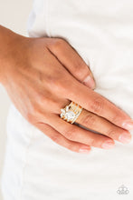 Load image into Gallery viewer, Paparazzi VINTAGE VAULT "Top Dollar Bling" Gold Ring Paparazzi Jewelry
