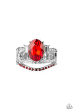 Load image into Gallery viewer, Paparazzi VINTAGE VAULT "Spectacular Sparkle" Red Ring Paparazzi Jewelry
