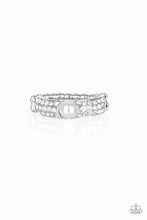 Load image into Gallery viewer, Paparazzi VINTAGE VAULT "Brighten Your Day" White Ring Paparazzi Jewelry
