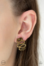 Load image into Gallery viewer, Paparazzi "Idol Shine" Brass Clip On Earrings Paparazzi Jewelry
