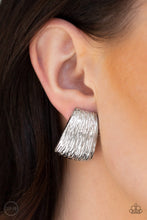 Load image into Gallery viewer, Paparazzi "Superstar Shimmer" Silver Clip On Earrings Paparazzi Jewelry
