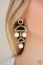 Load image into Gallery viewer, Paparazzi Incan Eclipse - Gold Earrings
