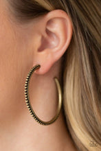 Load image into Gallery viewer, Paparazzi Totally On Trend - Brass Earrings
