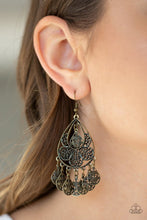 Load image into Gallery viewer, Paparazzi Teardrop Tempo - Brass Earrings
