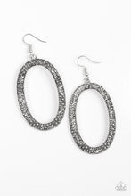 Load image into Gallery viewer, Paparazzi "Rhinestone Rebel" Silver Earrings Paparazzi Jewelry
