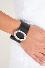 Load image into Gallery viewer, Paparazzi VINTAGE VAULT "Center Stage Starlet" Black Wrap Bracelet Paparazzi Jewelry
