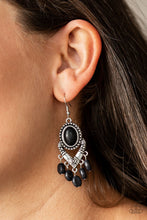 Load image into Gallery viewer, Paparazzi VINTAGE VAULT "Southern Sandstone" Black Earrings Paparazzi Jewelry
