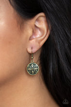 Load image into Gallery viewer, Paparazzi Tropical Trance - Brass Earrings
