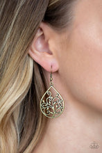 Load image into Gallery viewer, Paparazzi Enchanted Vines - Brass Earrings
