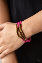 Load image into Gallery viewer, Paparazzi Woodland Wanderer - Pink Bracelet
