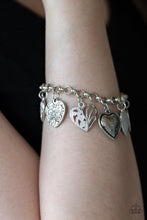Load image into Gallery viewer, Paparazzi Garden Hearts - White Bracelet
