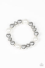 Load image into Gallery viewer, Paparazzi VINTAGE VAULT "Upper Manhattan" White Bracelet Paparazzi Jewelry
