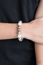 Load image into Gallery viewer, Paparazzi VINTAGE VAULT "Upper Manhattan" White Bracelet Paparazzi Jewelry

