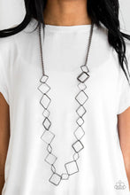 Load image into Gallery viewer, Paparazzi Backed Into A Corner - Black Necklace
