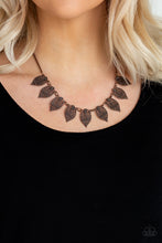 Load image into Gallery viewer, Paparazzi VINTAGE VAULT "Leafy Lagoon" Copper Necklace &amp; Earring Set Paparazzi Jewelry
