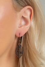 Load image into Gallery viewer, Paparazzi VINTAGE VAULT "Leafy Lagoon" Copper Necklace &amp; Earring Set Paparazzi Jewelry
