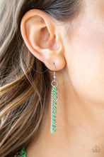 Load image into Gallery viewer, Paparazzi VINTAGE VAULT "Industrial Vibrance" Green Necklace &amp; Earring Set Paparazzi Jewelry
