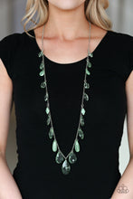 Load image into Gallery viewer, Paparazzi "GLOW And Steady Wins The Race" Green Necklace &amp; Earring Set Paparazzi Jewelry
