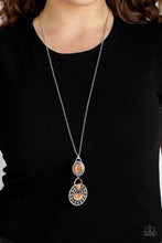 Load image into Gallery viewer, Paparazzi VINTAGE VAULT "Hook, Vine and Sinker" Orange Necklace &amp; Earring Set Paparazzi Jewelry
