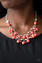 Load image into Gallery viewer, Paparazzi VINTAGE VAULT "Seaside Soiree" Orange Necklace &amp; Earring Set Paparazzi Jewelry
