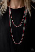 Load image into Gallery viewer, Paparazzi "What A COLORFUL World" Red Necklace &amp; Earring Set Paparazzi Jewelry
