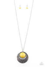 Load image into Gallery viewer, Paparazzi "Medallion Meadow" Yellow Necklace &amp; Earring Set Paparazzi Jewelry
